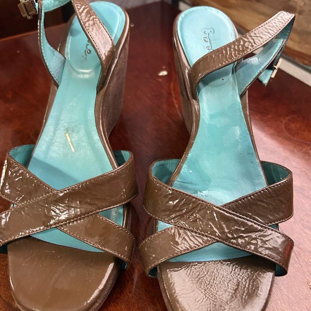 Boden Women's Tan Wedge Sandals